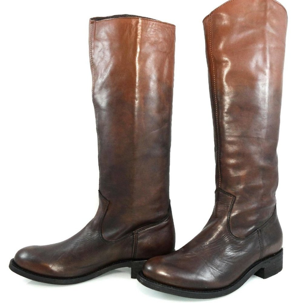 NIB$349 DOLCE VITA WESTERN LEATHER PULL-ON TALL RIDING BOOTS 6, 6.5